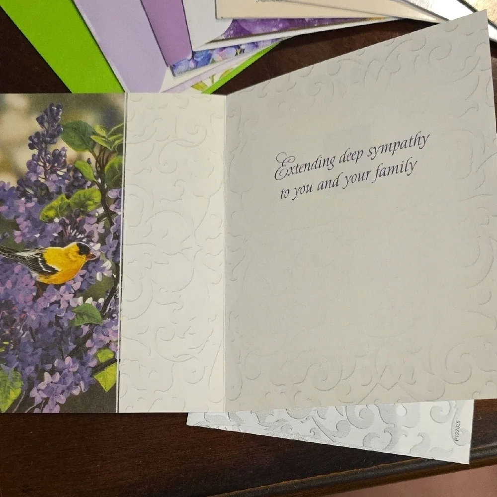 (J39) Sympathy Cards Set - Assorted Colors 13 Cards Total